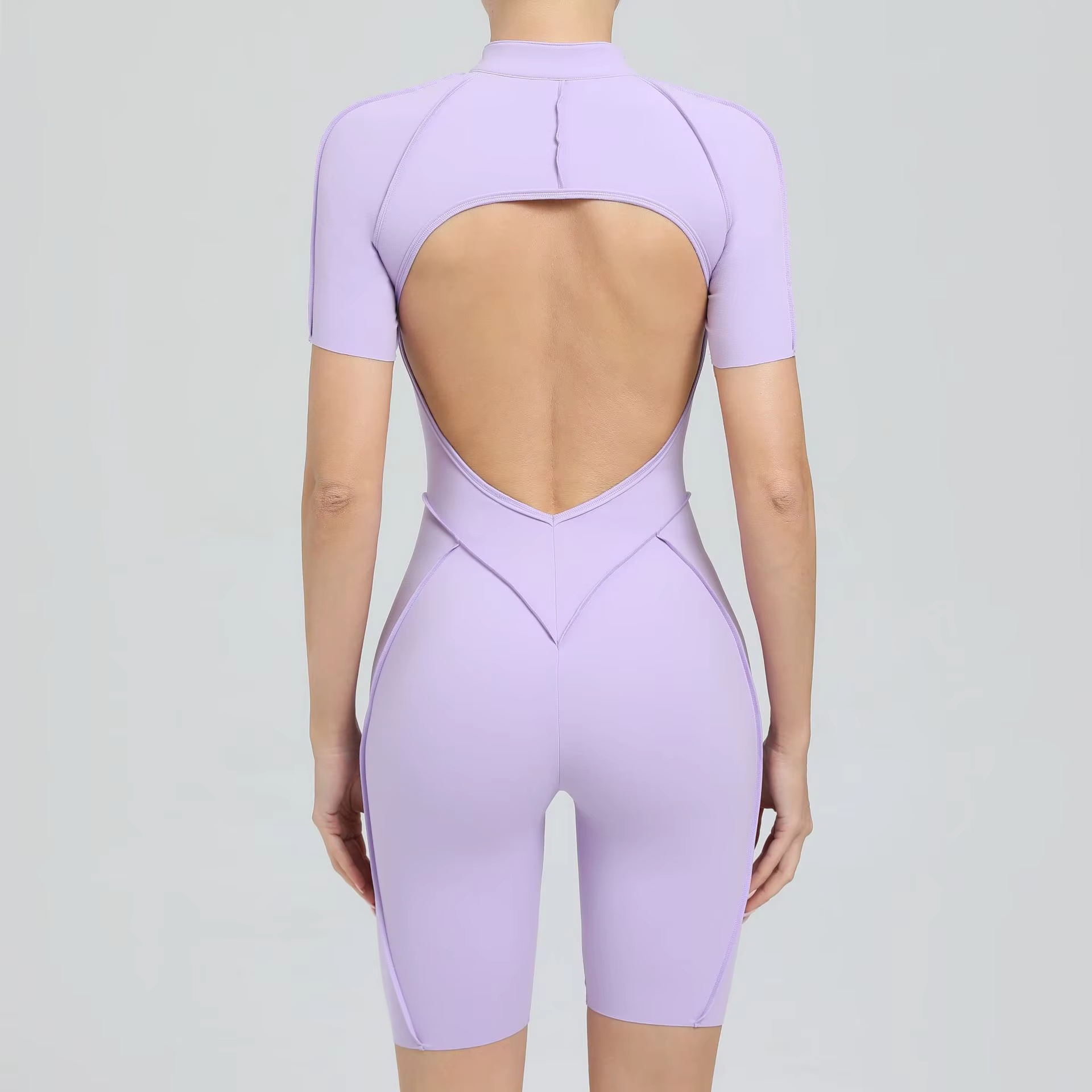 Combinaisons de Yoga sans couture, sport, Fitness, levage des hanches, dos nu, slim, fermeture éclai