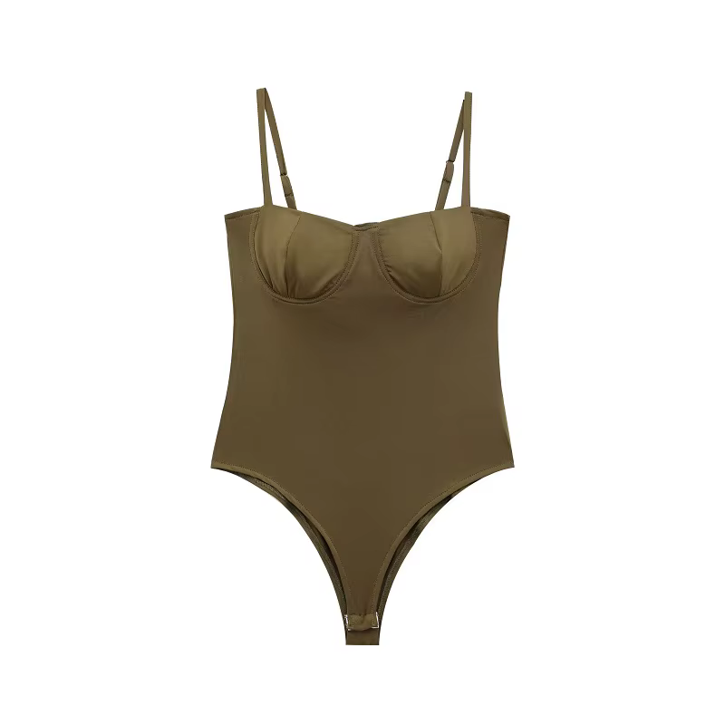 MUJER Sexy Satin Body Femmes Dos Nu Bustier Top Femmes Sexy Tenues Lingerie Bodys pour Femmes Sans M