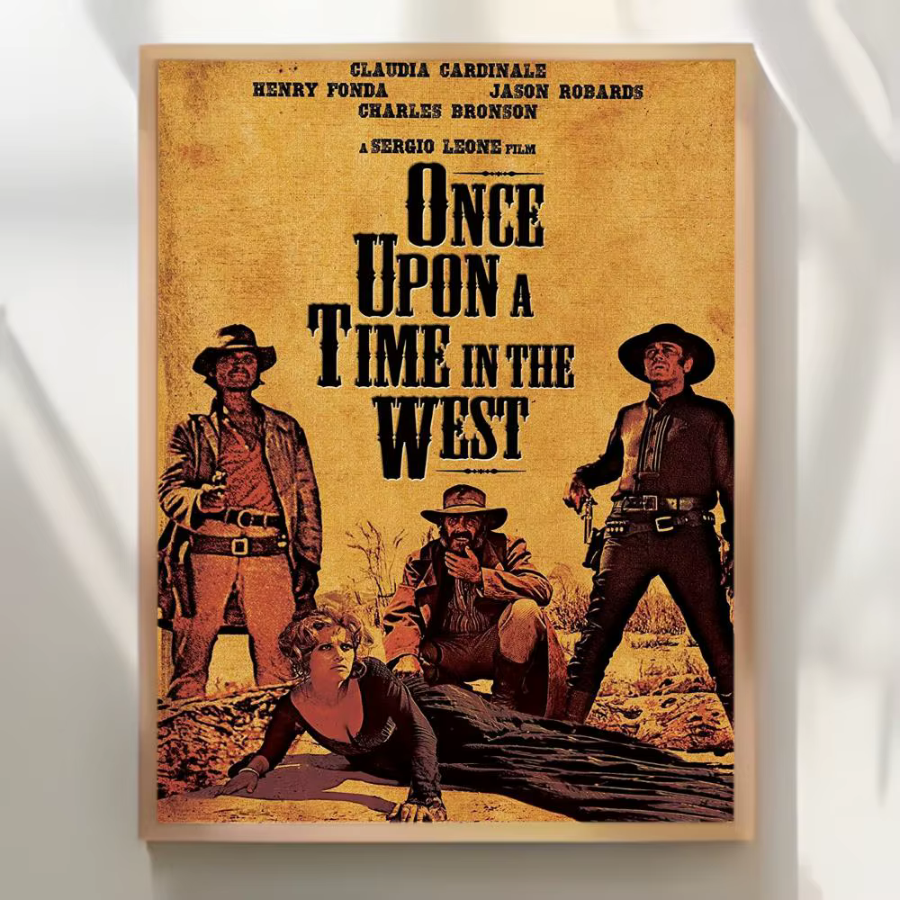 Affiche « Once Upon a Time in the West », autocollante, imperméable, décoration murale pour café, ba