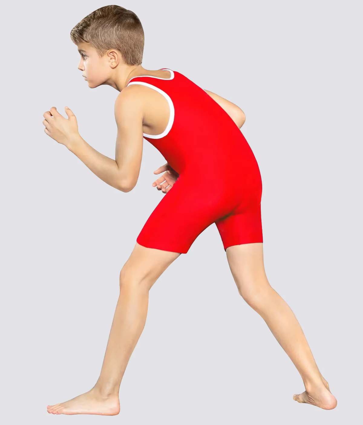 Collants de lutteur pour enfants, une pièce, vêtements de course, tenue de gymnastique, combinaison