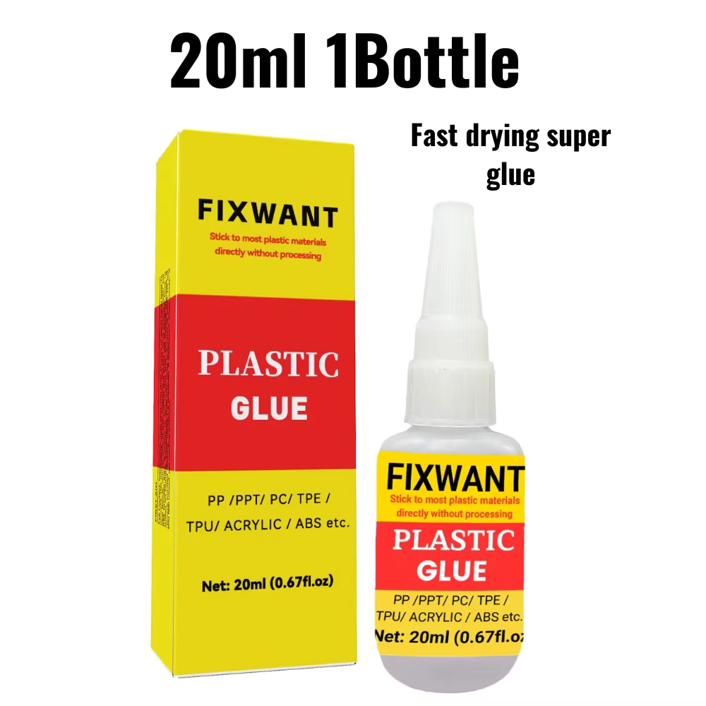 FIXWANT PPGlue Polypropylène/PPT/PC Polycarbonate/TPE/TPU/ACRÉLIQUE/Adhésif ABS pour plastique sans