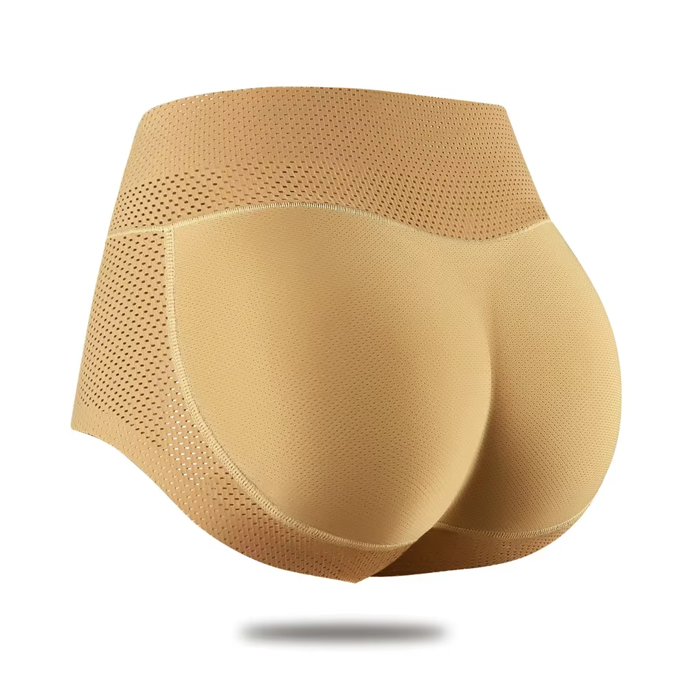 Femmes corps Shaper fesses rembourrées culotte taille moyenne hanche Pad faux bout à bout sous-vêtem