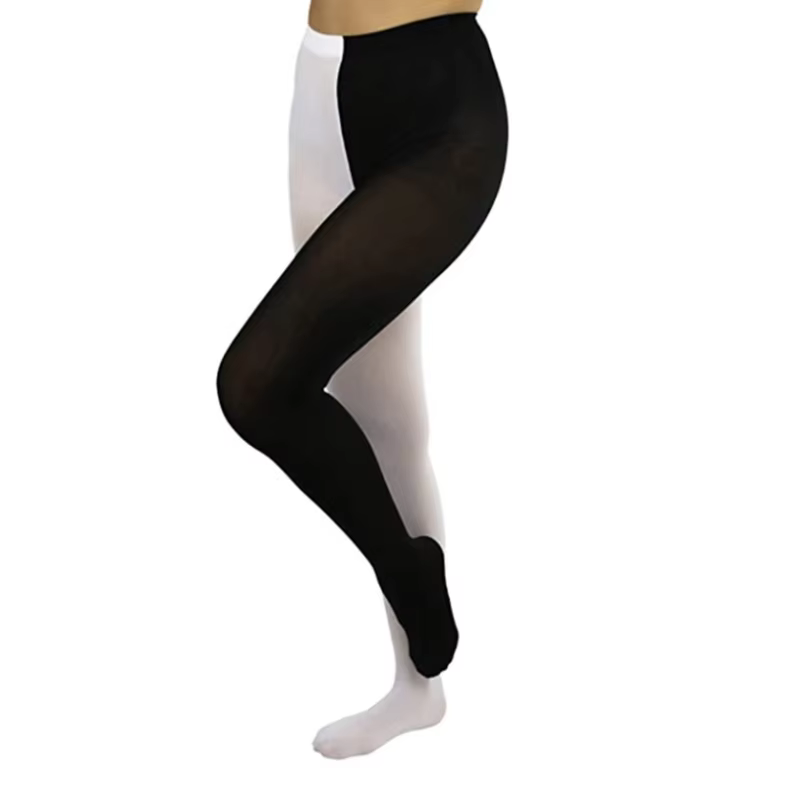 Collants Opaques à Deux Tons pour Leggings à Pieds, Taille Haute, Cuissardes, Costume Cosplay, ixde