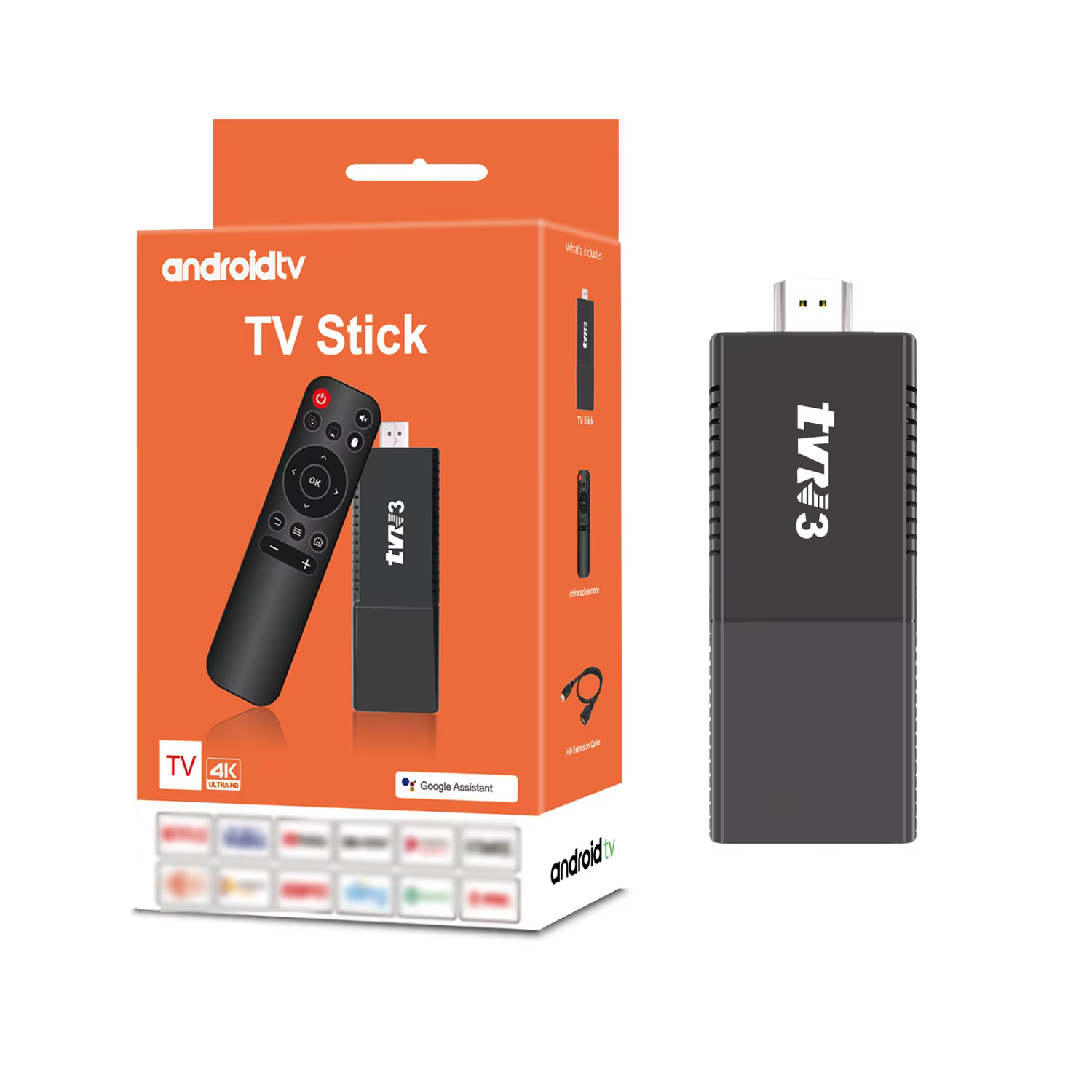 Clé TV intelligente, clé TV Android, quadricœur, WiFi 2,4G et 5G, clé TV de streaming, lecteur multi
