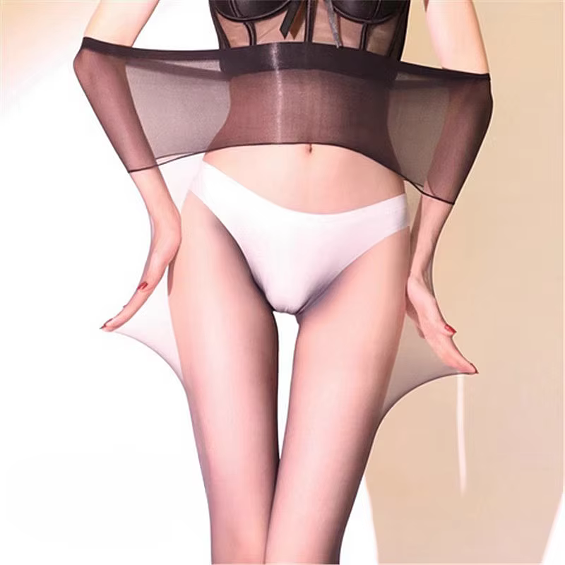 Collants de grande taille ultra-minces 1D, bas en velours hautement extensibles, sans couture, entre