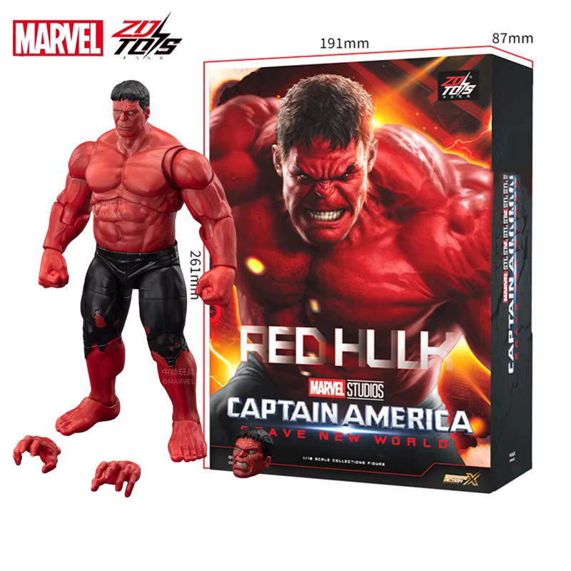 Marvel ZD Toys Captain America Brave New World Red Hulk Figurines de collection Cadeau