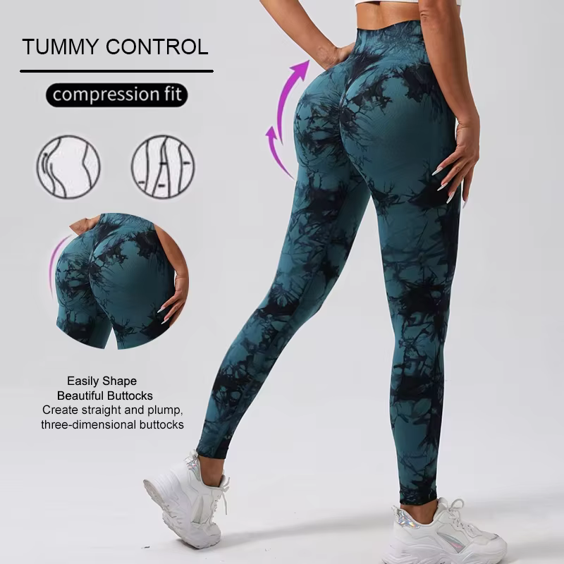 Leggings sans couture pour femmes, pantalon de Yoga taille haute, froissé, collants de levage des fe