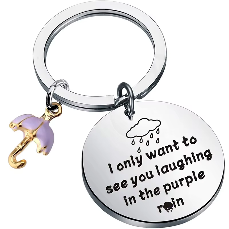 Porte-clés chanteur Prince GérJewelry The Purple Umbrella, chanson inspirée des paroles