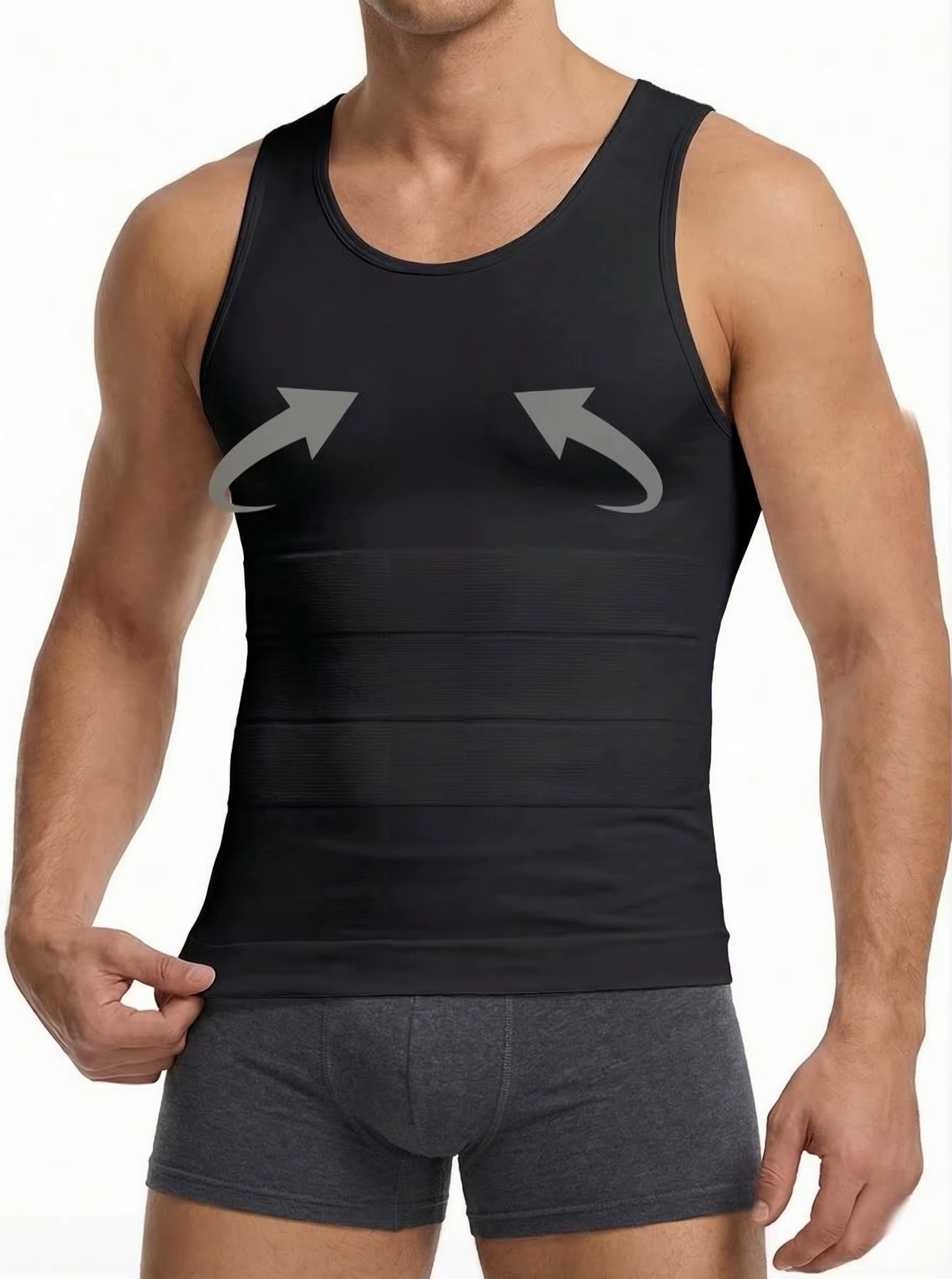 Débardeur de compression pour homme, gaine amincissante pour le contrôle du ventre, gilet amincissan