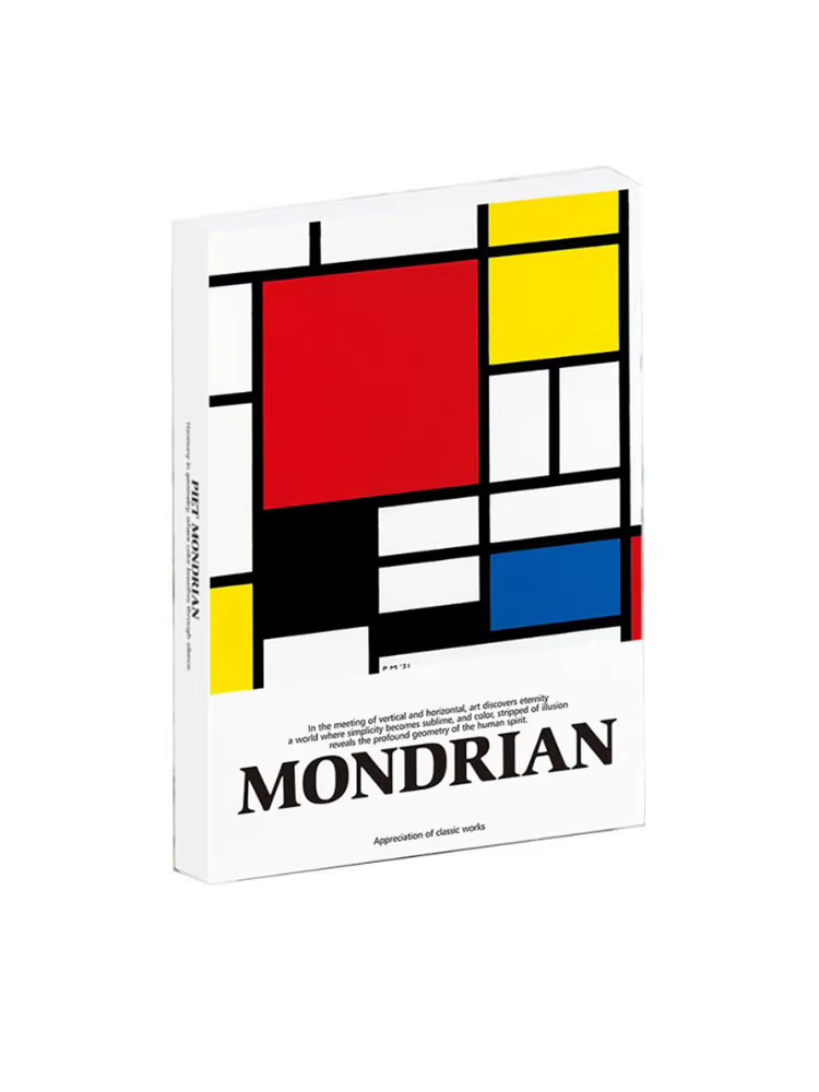 Lot de 30 cartes postales d'art hollandais Piet Mondrian, style INS, cartes de vœux, cartes de messa