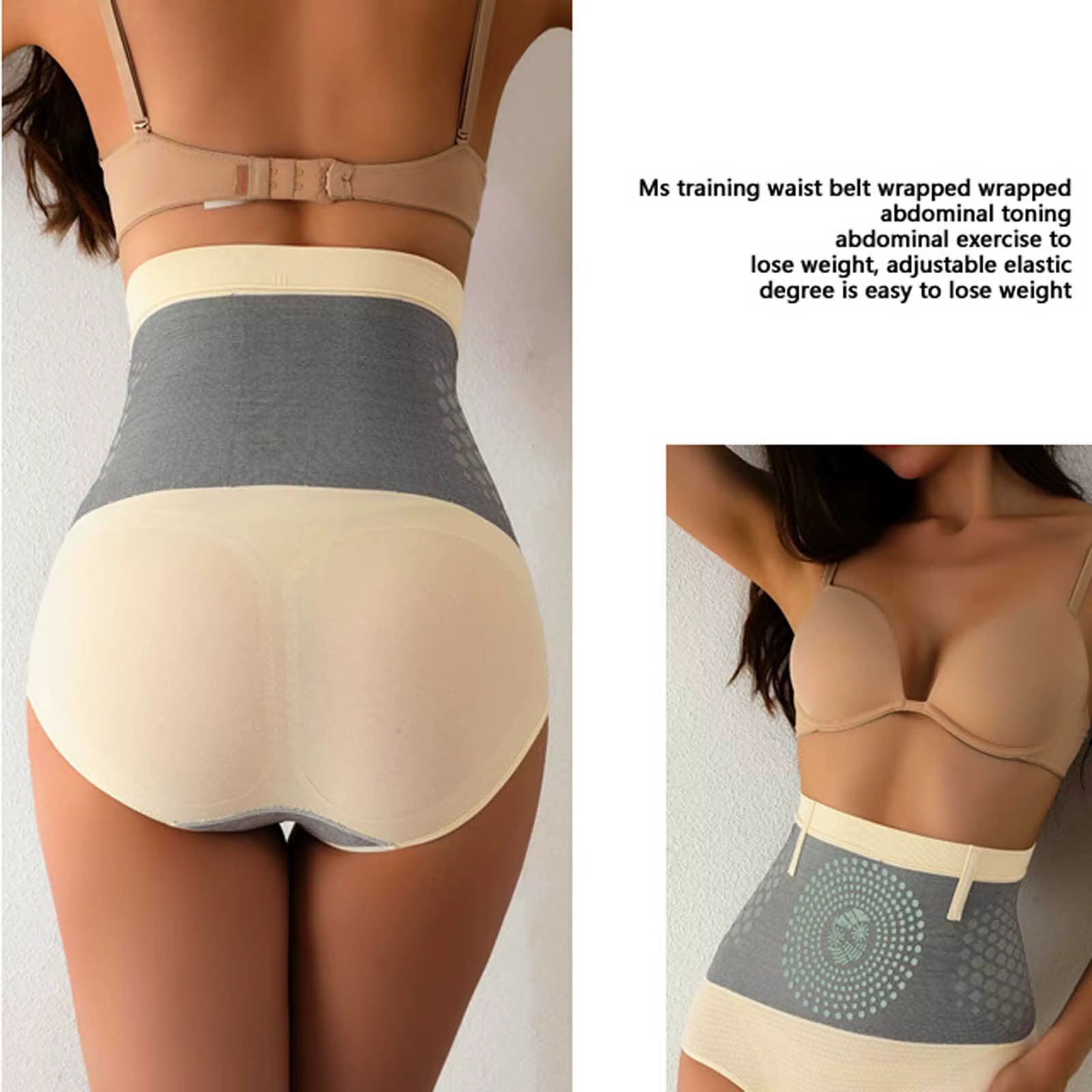 Culotte gainante taille haute sans couture, effet ventre plat, respirante, rehausseur de fesses, ami