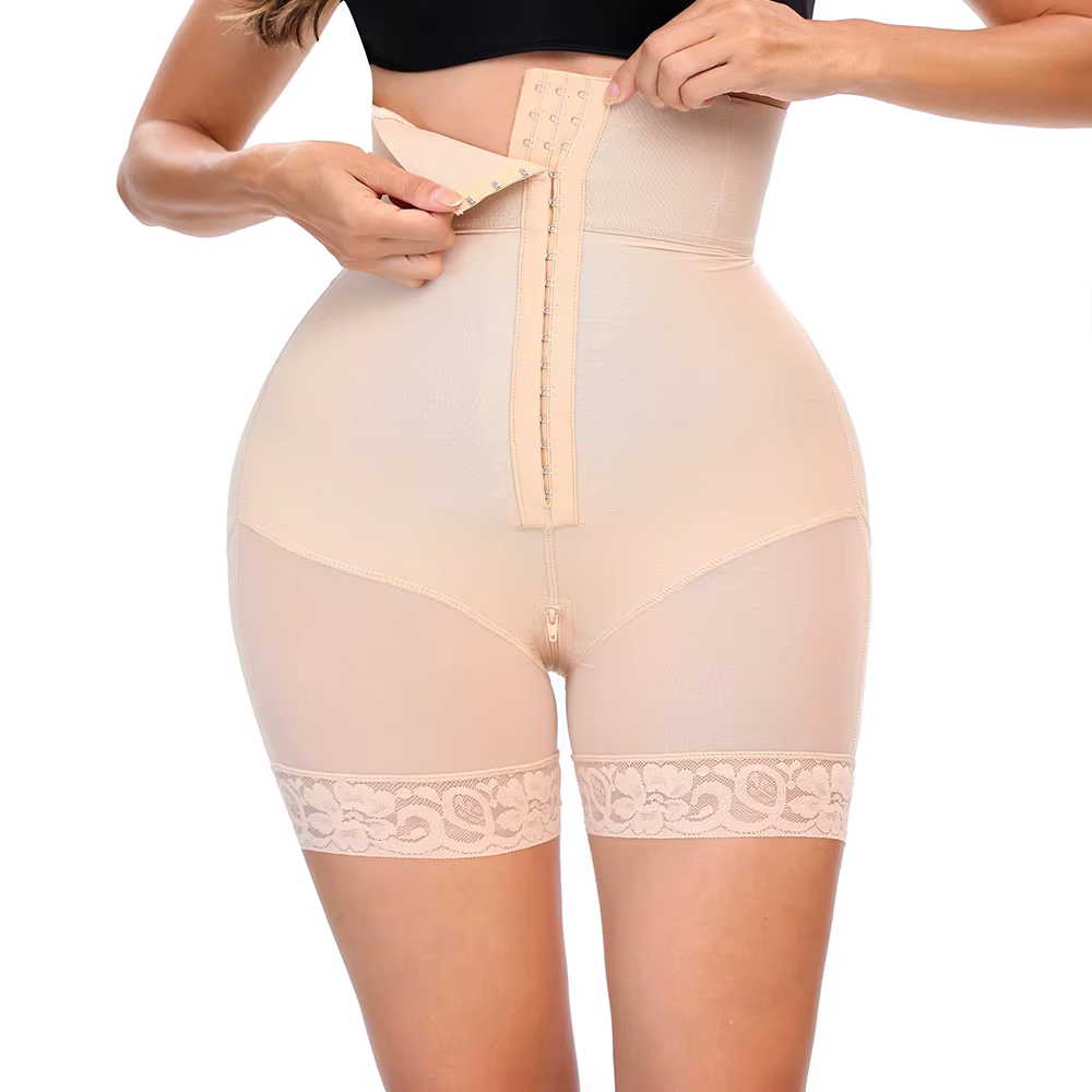 Culotte modelante pour le corps, crochets de contrôle de l'abdomen ferme, taille haute, réduisant et