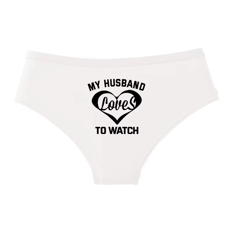 MY HUSBAND LOVE TO WATCH Femmes Culottes Sexy Confortables Sous-Vêtements Féminins Sans Couture Culo