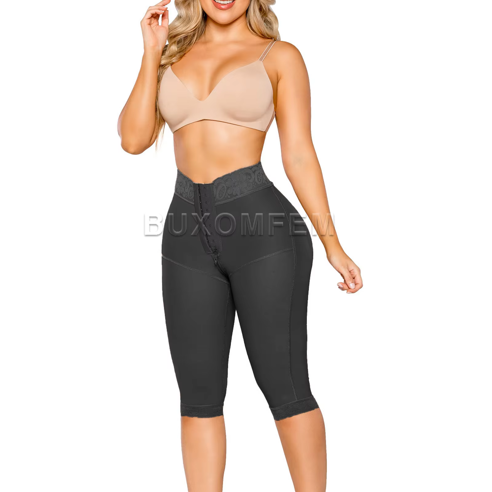 Leggings de compression taille haute pour femmes post-partum Slim Fit bout à bout fermeture éclair t