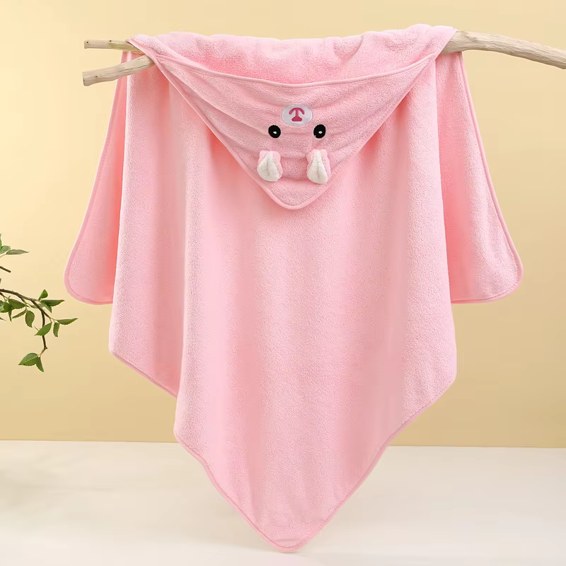 Serviette de bain mignonne pour bébé, serviette douce et absorbante, couverture d'emmaillotage pour