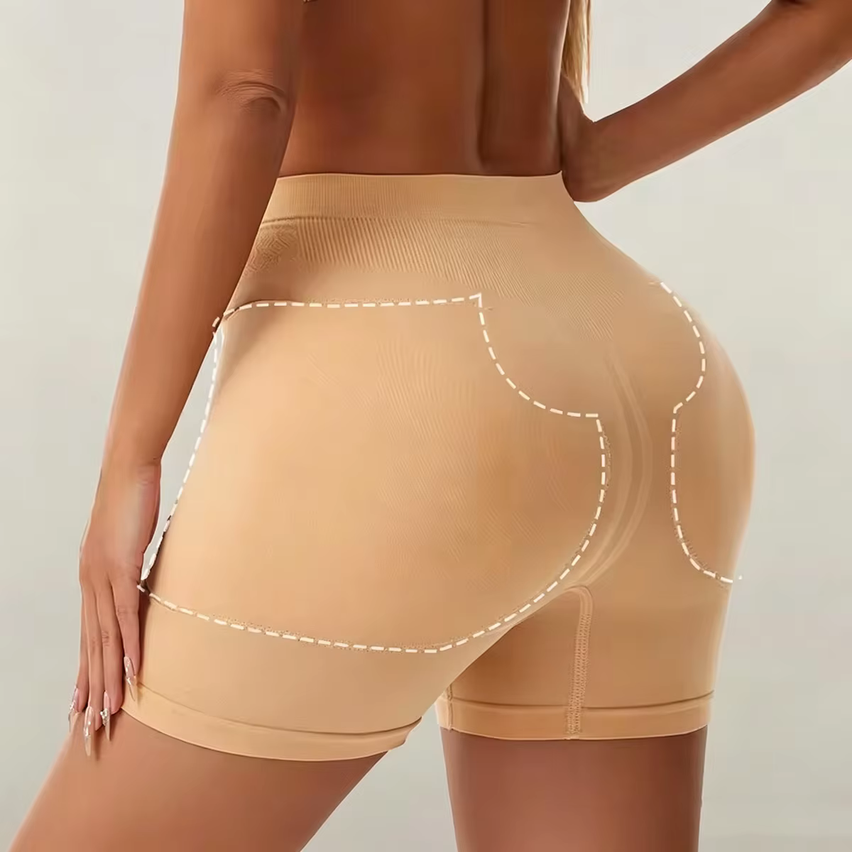 Flarixa Culotte gainante rehausse-fesses pour femme avec coussinets amovibles, shorty sculptant pour
