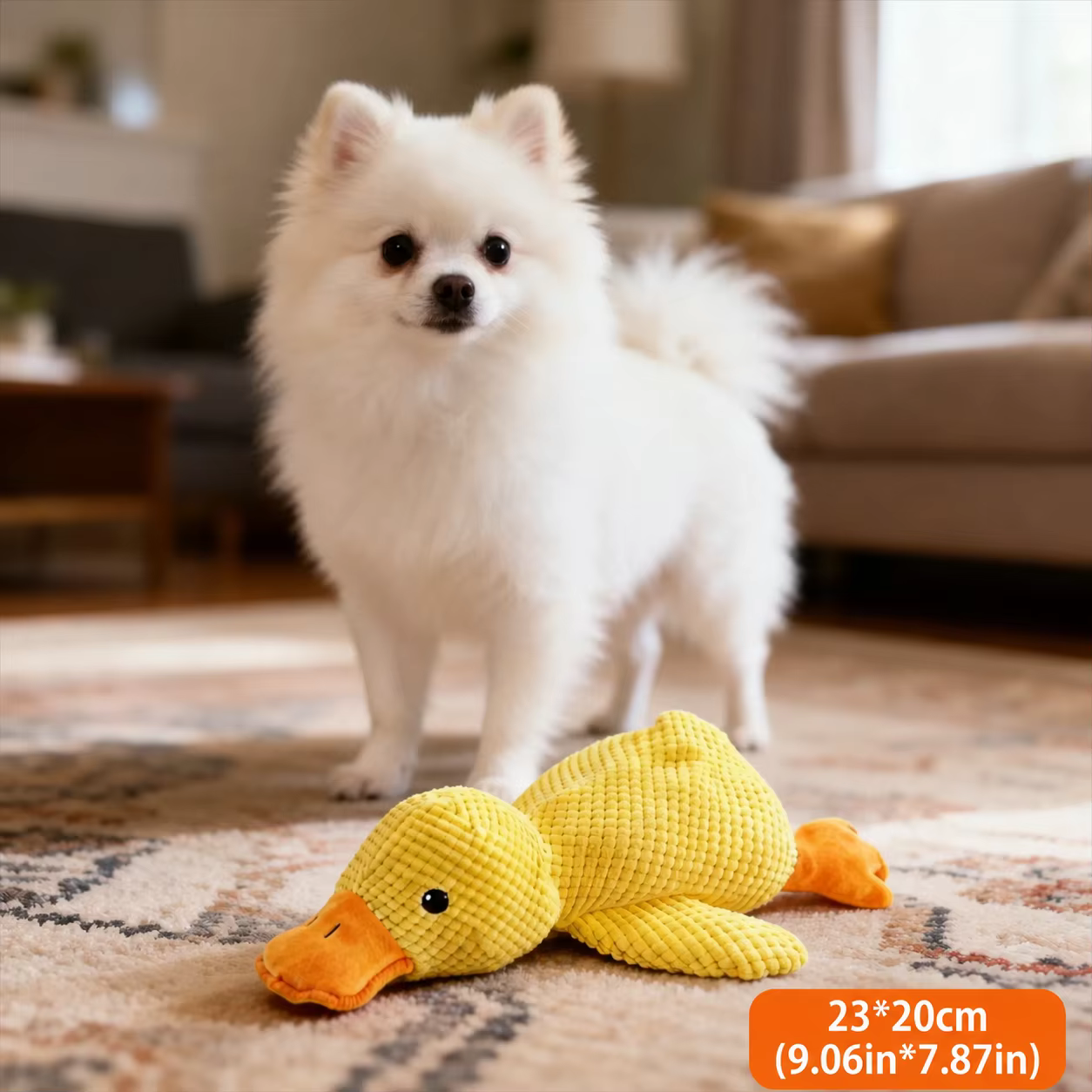Jouet en peluche pour chien, canard endormi avec son, peluche interactive pour animaux de compagnie,