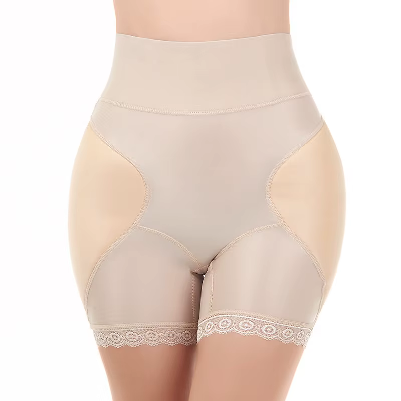 Sous-vêtements rembourrés pour femmes, coussretours en éponge, pantalon saillant, taille haute, reha