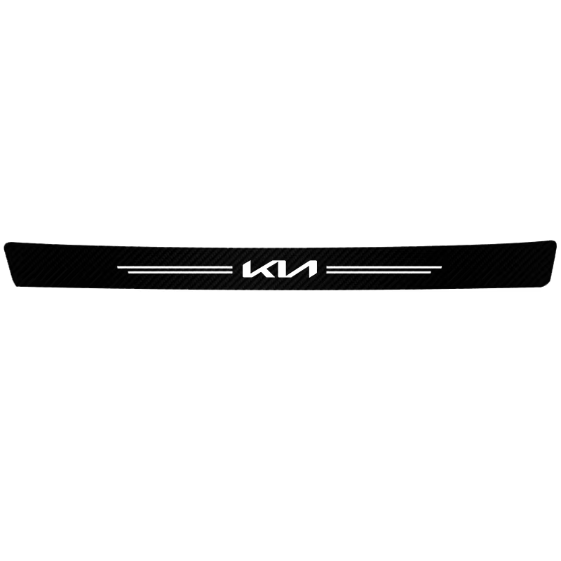 Autocollants de protection de seuil de porte de voiture en Fiber de carbone, imperméables, pour Kia