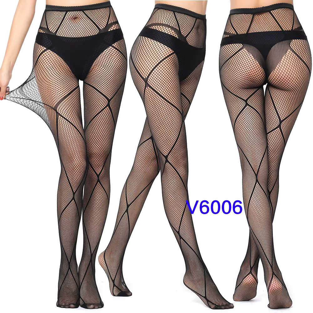 Bas résille collants à motifs en dentelle collants taille haute résille pour femmes