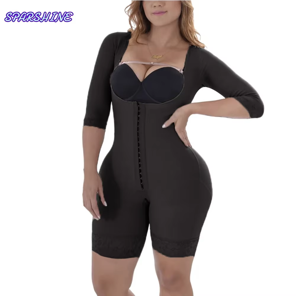 Body Shaping et Compression abdominale Shapewear manches Body combinaison Fajas Sexy ventre contrôle
