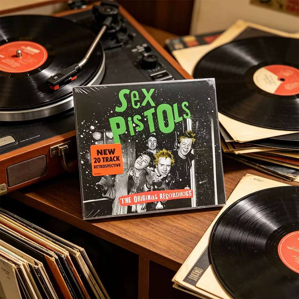 CD 'The Original Recordings' du groupe de punk rock britannique pionnier Sex Pistols, comprenant des