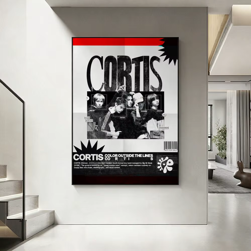 Affiche de marque C-CORTIS, art HD, imperméable, mur autocollant, décoration de la maison (salon, ch