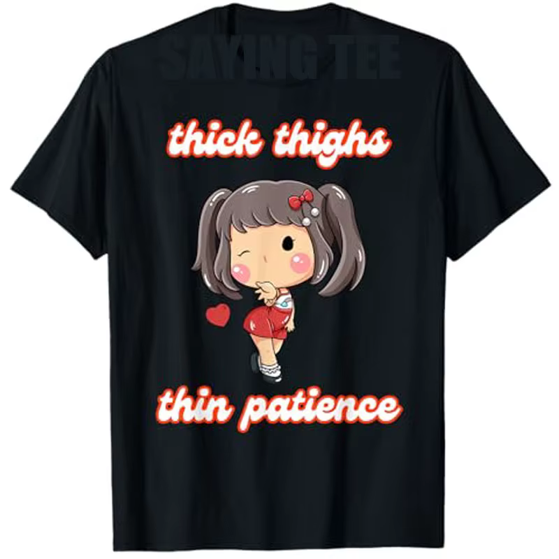 T-shirt optique cuisses minces Patience pour filles, mode Fitness Yoga, graphique disant Tee mignon