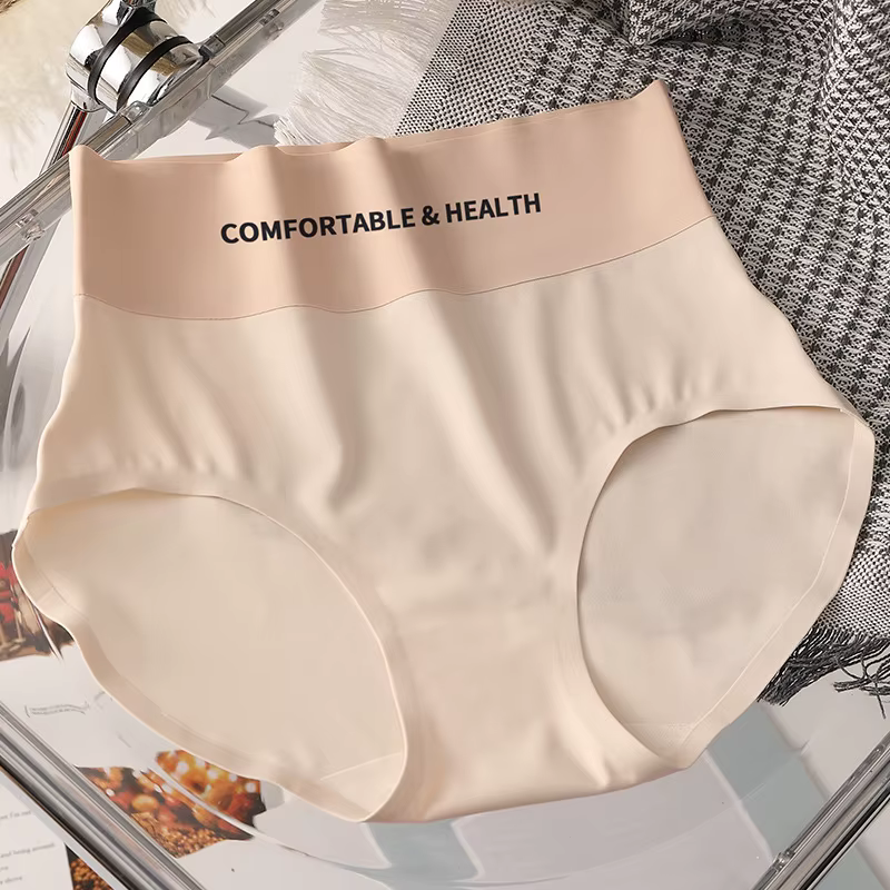 Culotte Invisible en soie glacée pour femmes, slip sans couture, sous-vêtements Ultra-fins, taille h