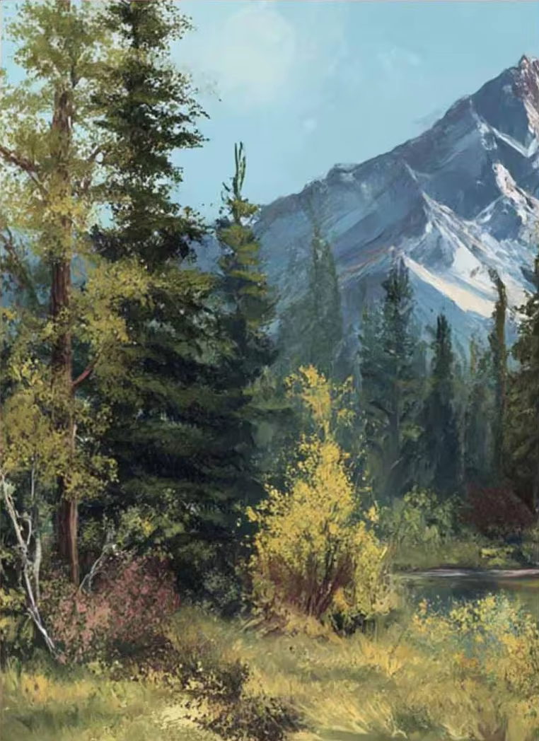 Ensemble d'affiches Montagne et Lac (3 pièces) - Paysage forestier, peinture murale, impression sur