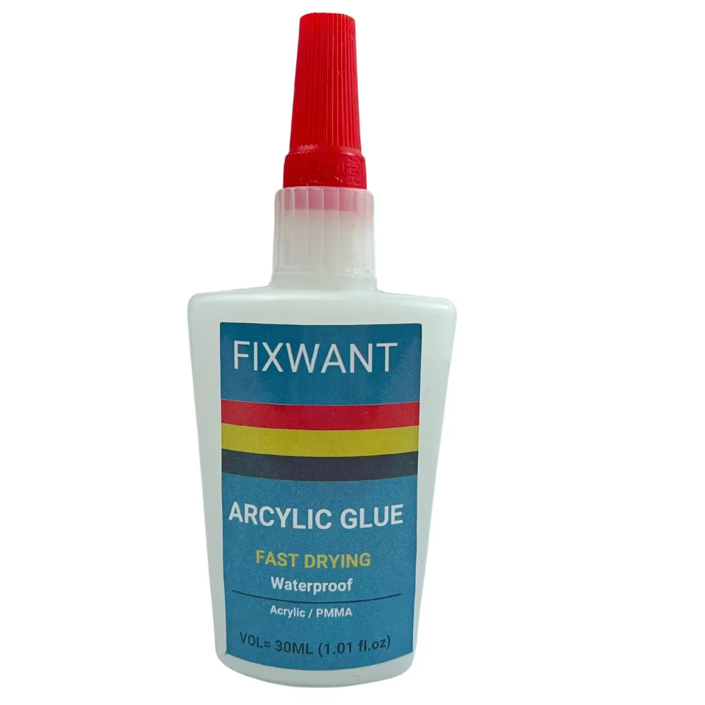 Colle spéciale acrylique transparente pour verre organique, adhésif à séchage super rapide, PMMA, ca