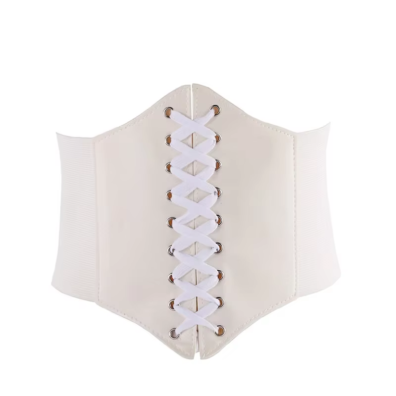 Corset amincissant taille haute pour femme, vêtements de corps en cuir, ceinture large, sangle de sm