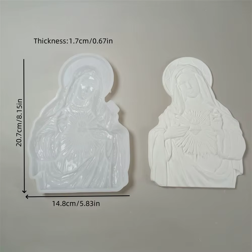Moule mural en béton de ciment avec image en Relief de la sainte mère, Statue de cœur de déesse, mou