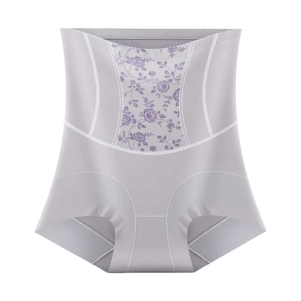 Culotte gainante taille haute post-partum à motif floral, gaine amincissante pour femme