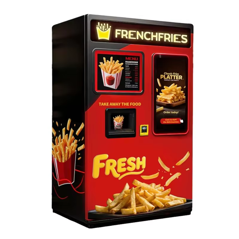 Distributeur automatique de frites personnalisé avec écran tactile intelligent et paiement sans espè