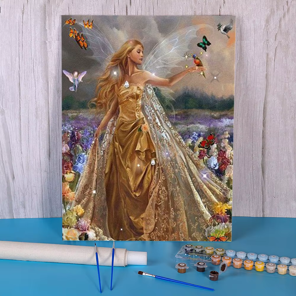 Peinture par numéros faite à la main par nombres de femmes nues, portrait personnalisé, artisanat de