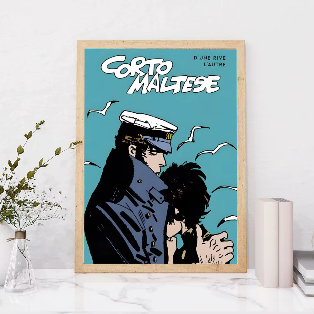 Affiche classique C-Corto MalteseS, affiche personnalisée en PP, autocollant mural épaissi pour la d