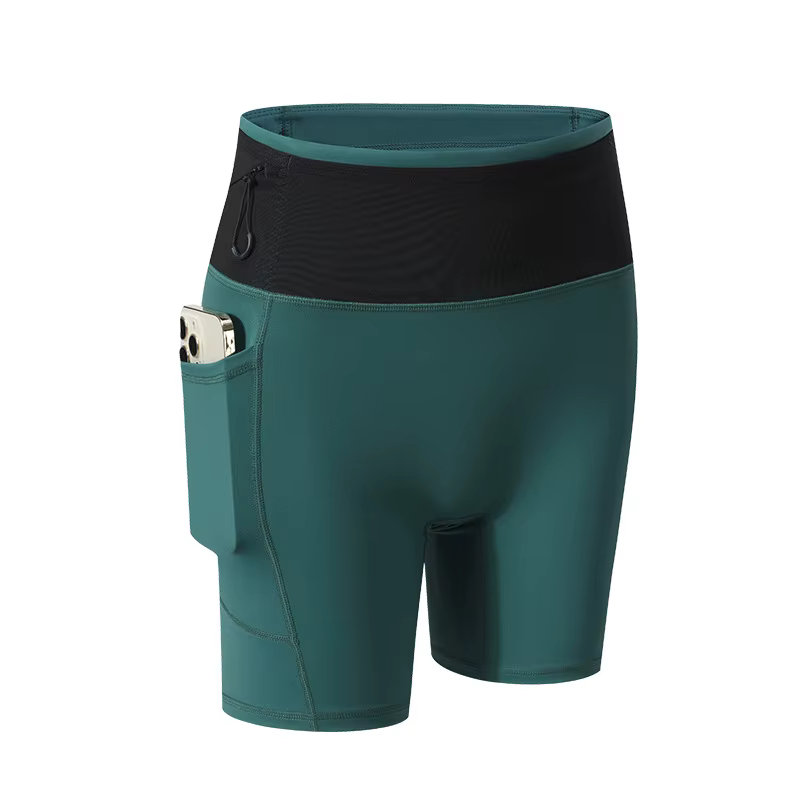 Short de compression avec poches pour femme, vêtements de sport à haute élasticité, entraînement spo