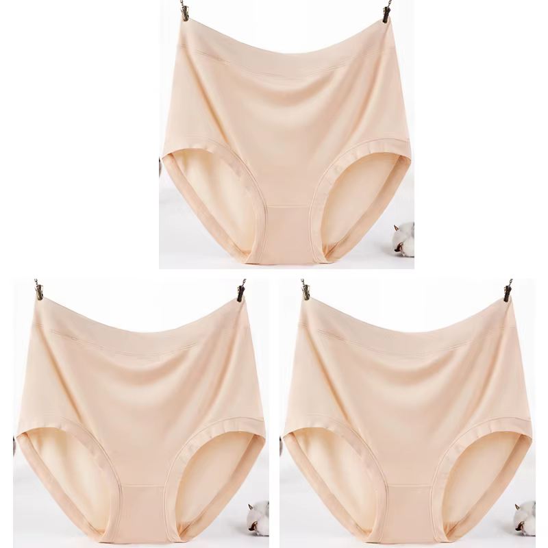 Lot de 3 culottes pour femme en modal, grandes tailles, confortables, respirantes, élastiques, linge