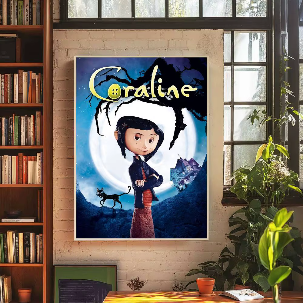 Affiches vintage classiques 5D Anime C-Coraline, affiches rétro de qualité HD pour décoration murale