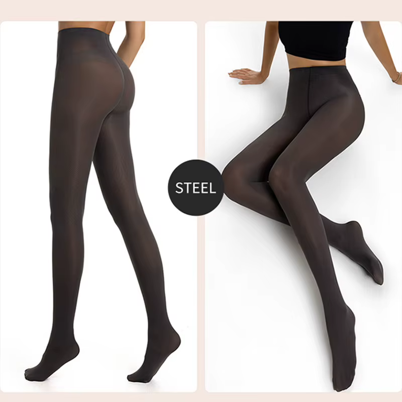 Collants fins et Sexy pour femmes, couleur Simple, noir, bas hauts et longs, sans couture, grands co