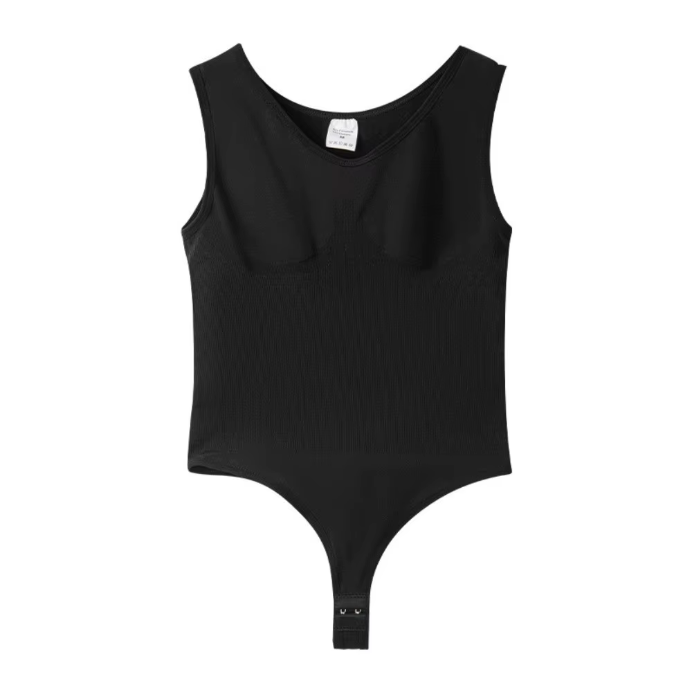 Body sculptant amincissant pour femme, sans manches, post-partum, effet ventre plat, string, type ju