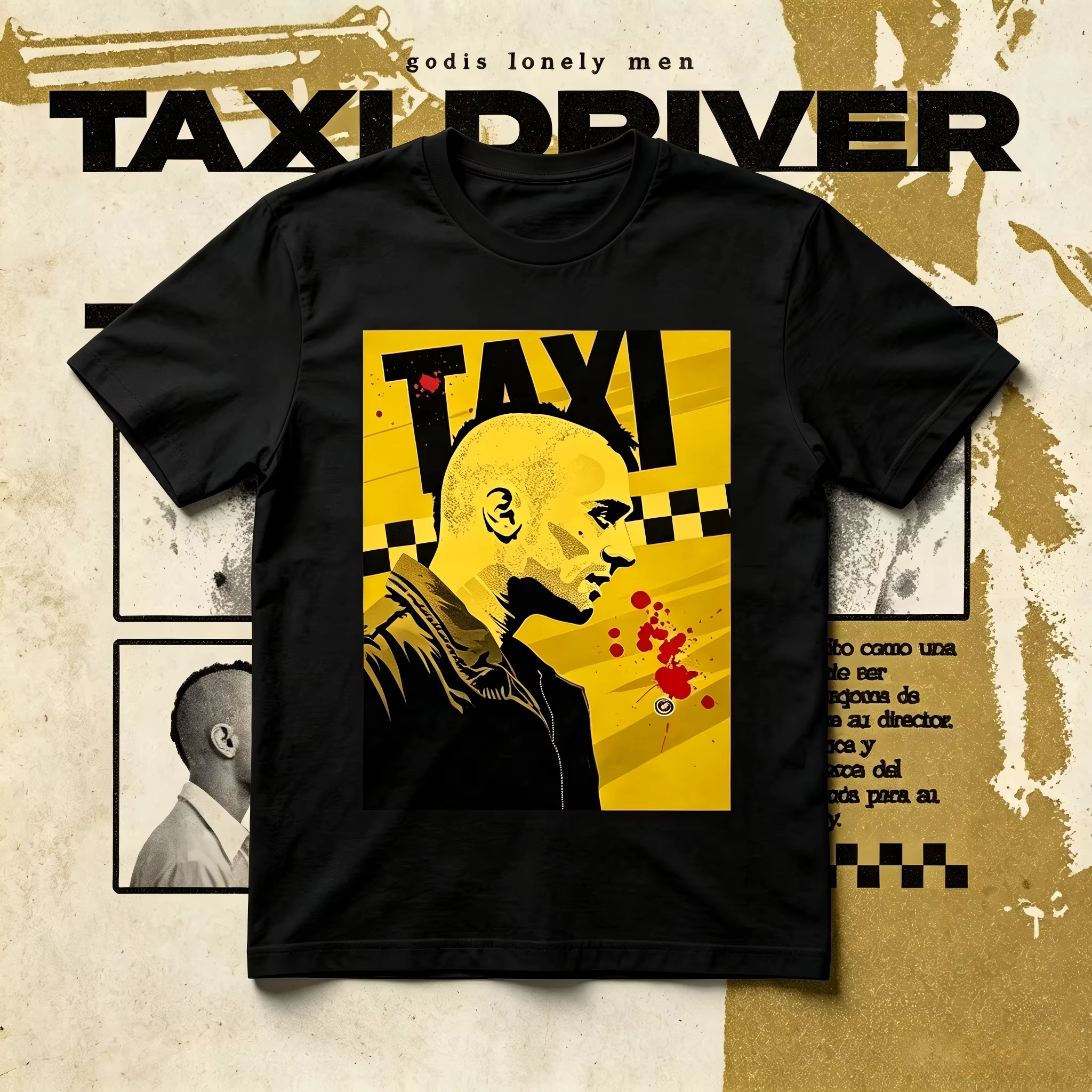 T-shirts classiques Taxi Driver, style streetwear, punk rock, hip hop, pour hommes et femmes, décont