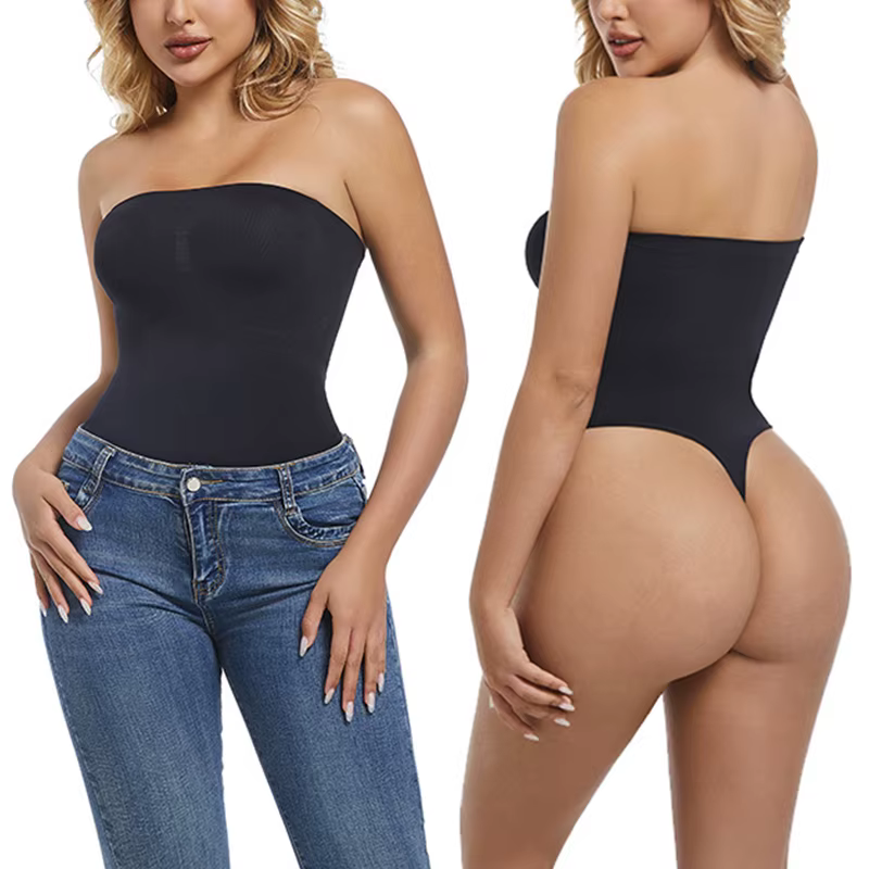 Body gainant femme string corset sans bretelles