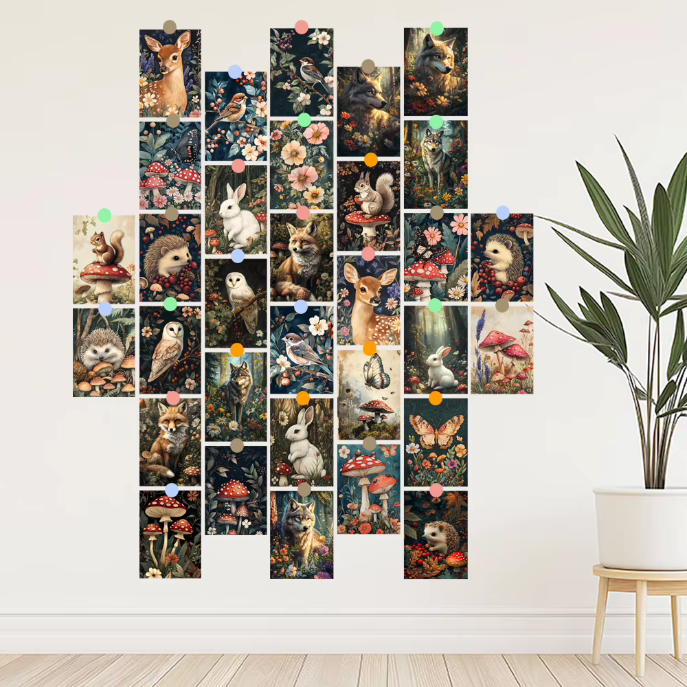32 pièces, cartes postales d'art de rue, autocollants muraux, cartes postales, cartes de voeux, cartes postales de bricolage, cartes postales souvenirs, articles décoratifs