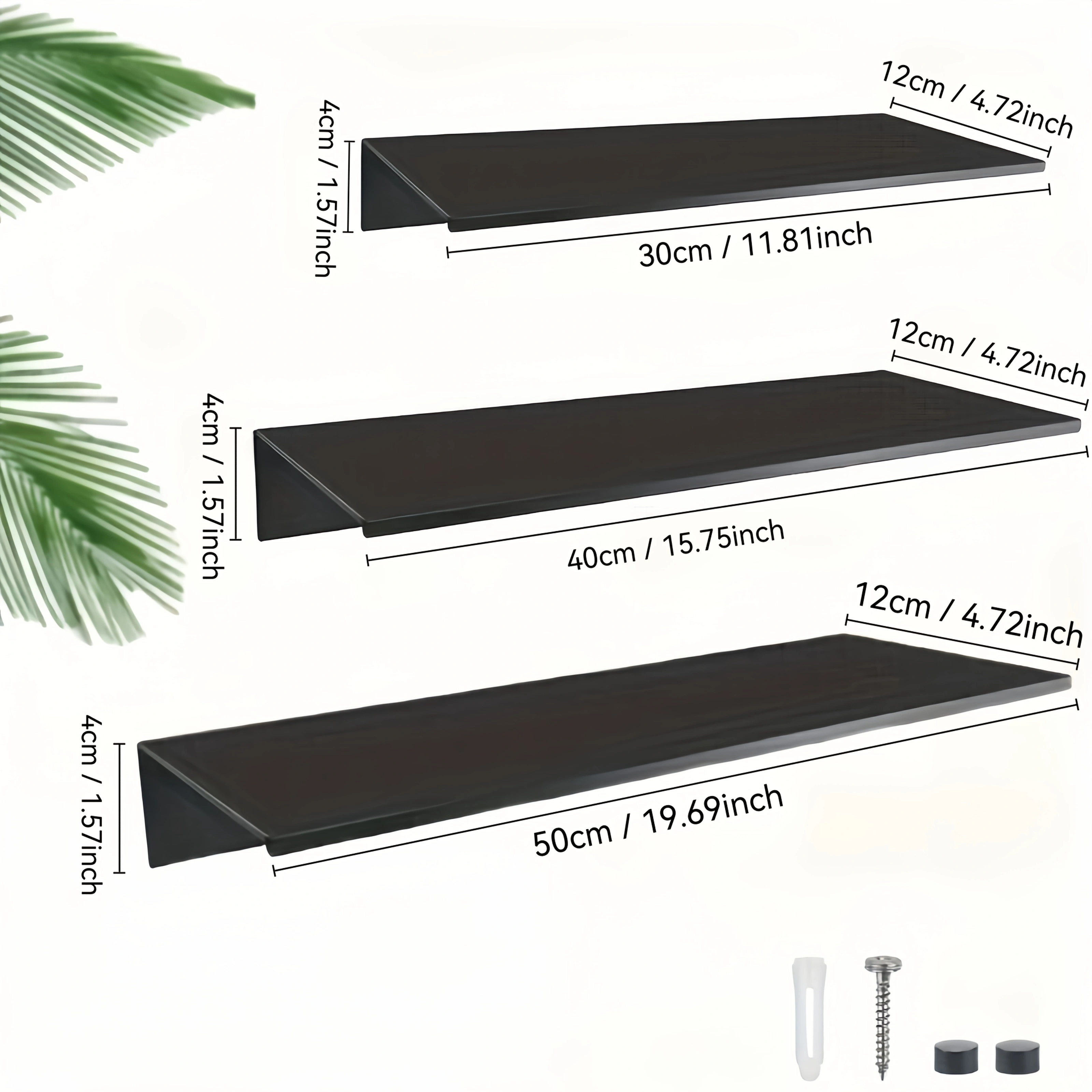 Étagère de douche Étagères de salle de bain Plateau en aluminium pour salle de bain et cuisine noir, différentes tailles Accessoires de salle de bain