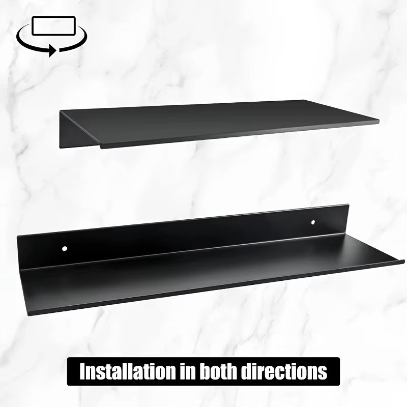 Étagère de douche Étagères de salle de bain Plateau en aluminium pour salle de bain et cuisine noir, différentes tailles Accessoires de salle de bain
