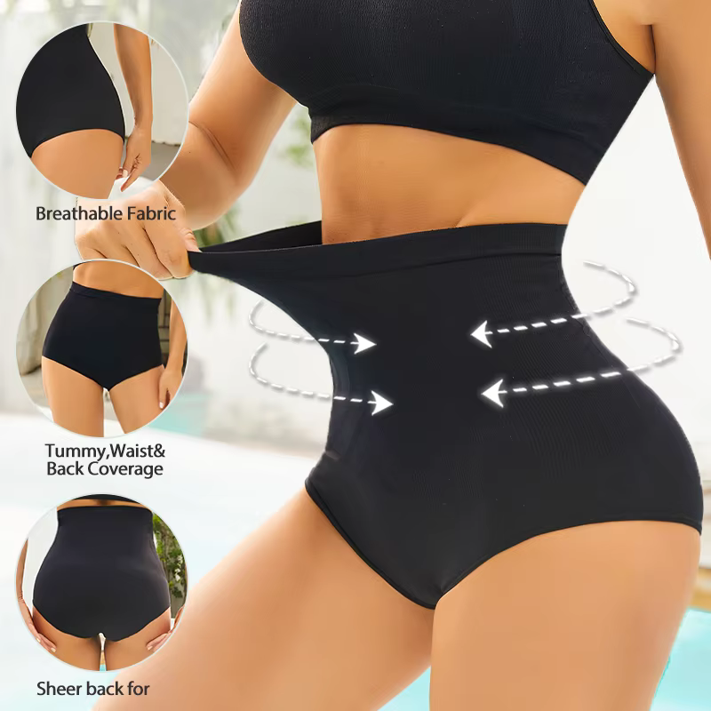 1/3 pièces minceur taille haute ventre contrôle culottes femmes slips culotte Shaper sous-vêtements amincissants bout