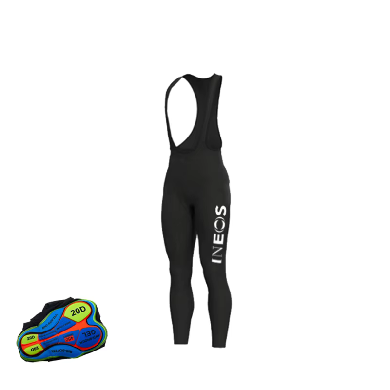 Pantalon Long de cyclisme pour hommes, avec bavoir, collants de vélo vtt, avec étrier rembourré en Gel 20D, 2021