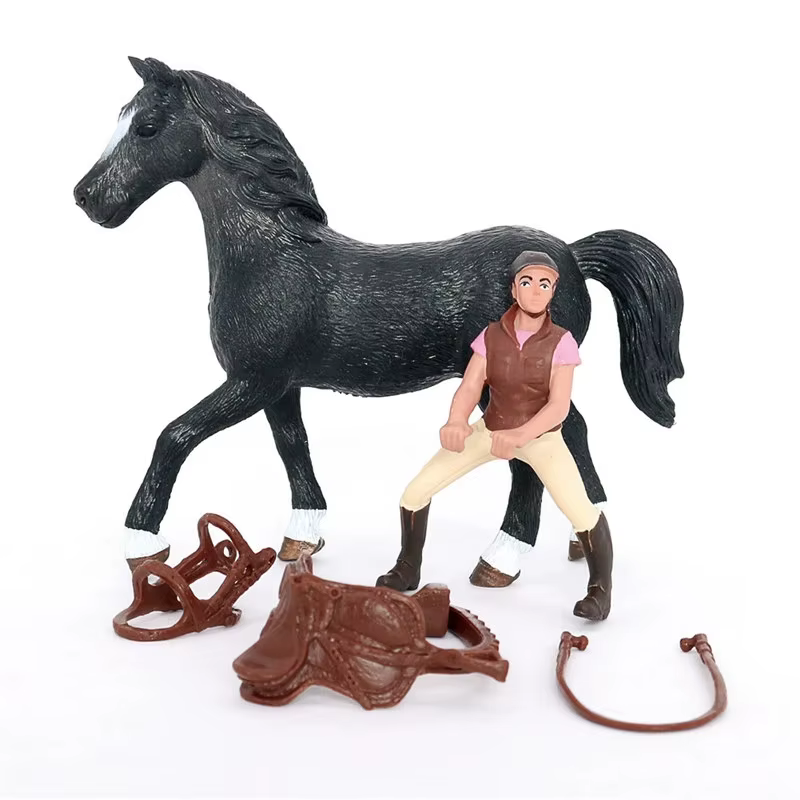 Chevalier équestre chaud cavalier animaux chevaux modèles Action & jouets ​ Figurines Solide Appaloosa Harvard Hannover Clydesdale Gif de Noël